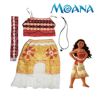 Fantasia temática Moana infantil roupa menina