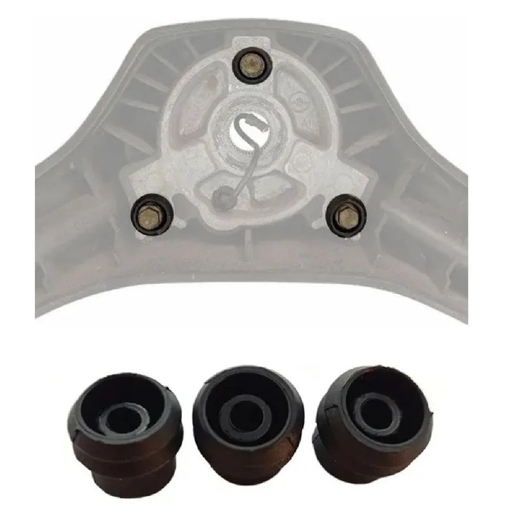 Kit 3 Buchas Volante Buzina Gol Voyage Saveiro 1985 A 1994 Santana