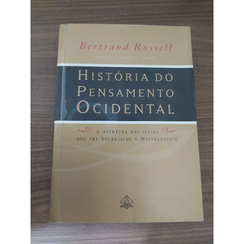 Livro - História do Pensamento Ocidental Bertrand Russell | Shopee Brasil
