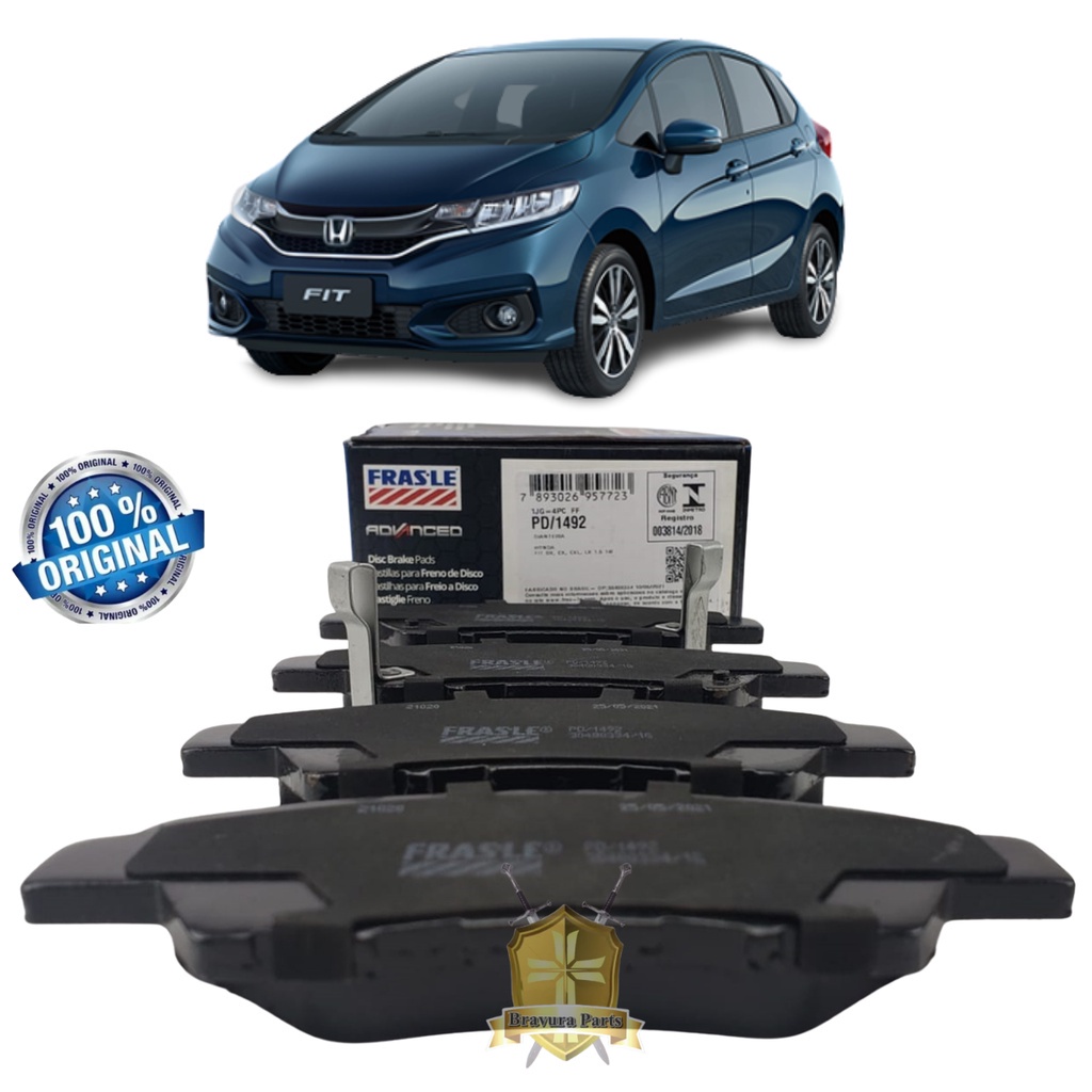 Jogo De Pastilha Freio Honda Fit Original Frasle Dianteira Ano 2015 a 2020  PD1492