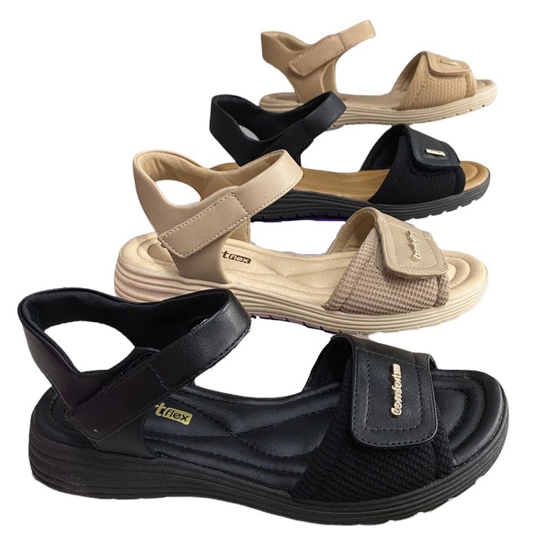 Sandalia comfortflex com hot sale velcro