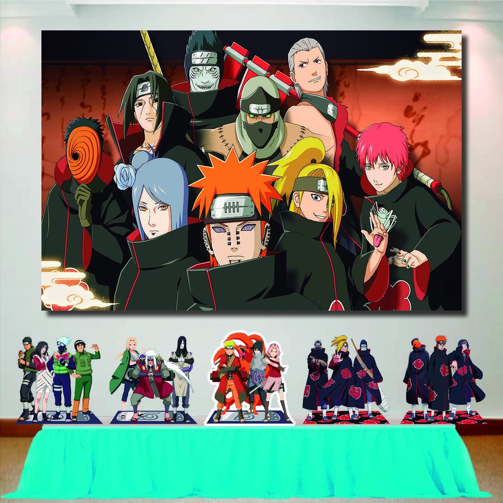 Kit Akatsuki Painel de Festa e Totem de Mesa | Shopee Brasil