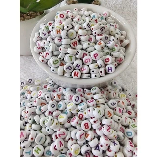 Miçanga Letras Colorida Alfabeto Para Fazer Pulseira Infantil