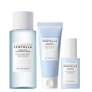 SKIN1004 Madagascar Centella Hyalu Cica Sleeping Pack 100ml/SKIN1004 Madagascar Centella Hyalu Cica Blue Serum 50ml/SKIN1004 Madagascar Centella Hyalu-Cica Brightening Toner 210ml