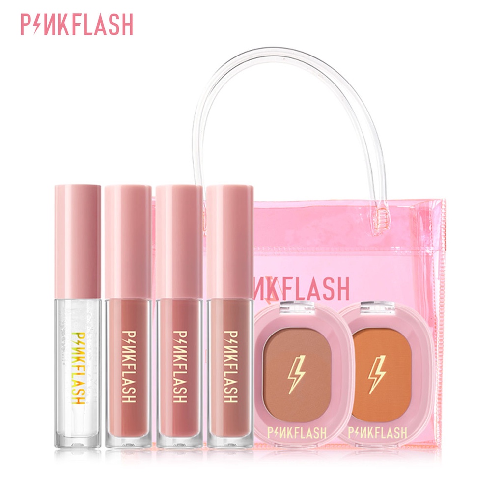 Kit Pe As Maquiagem Pinkflash Rosa Nude Caixa Shopee Brasil