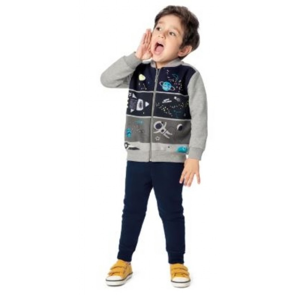 Conjunto de moleton store infantil masculino malwee