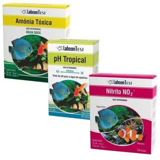 Kit testes Labcon Alcon Amonia , Nitrito , Ph Para Aquarios de Agua Doce e Lagos