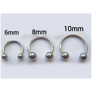 Piercing Kit 10un Ferradura Orelha Boca Septo Aço Cirúrgico