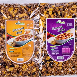 kit 2 Granolas 1kg (1 Light e 1 mel)