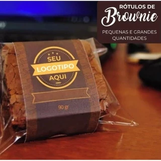Cinta faixa com 100 unidades para Brownie ou palha italiana Personalizadas com sua logo