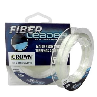 Linha p/ Líder Fiber Leader Fluorcarbono 50m Crown