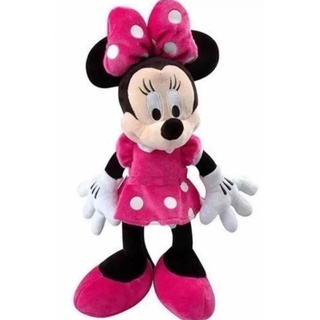 Boneco de Pelúcia Minnie Laço Vermelha, Rosa ou Mickey