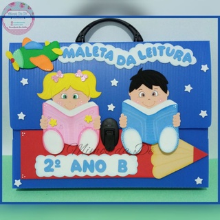 Maleta da Leitura/Viajante Decorada em eva | Shopee Brasil