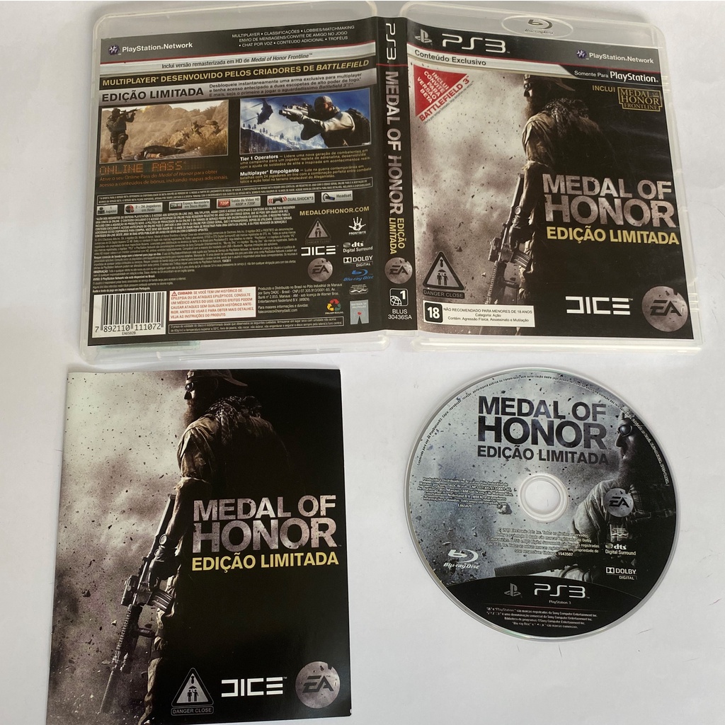 Medal of Honor - Ps3 Playstation 3 Jogo de Guerra Disco Midia Fisica  Original