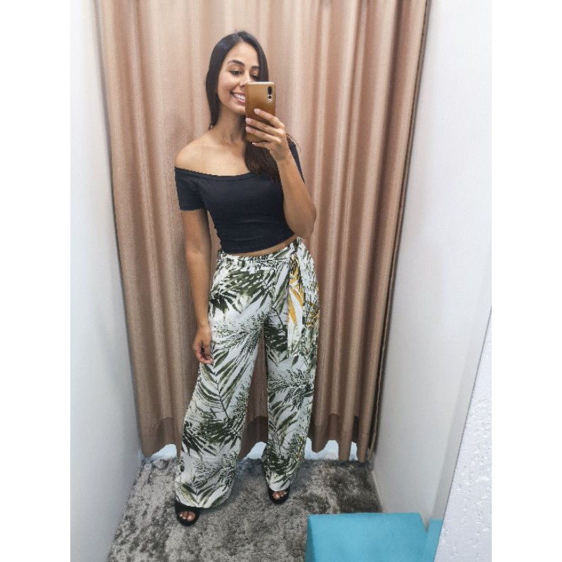 Calça de viscose sales estampada