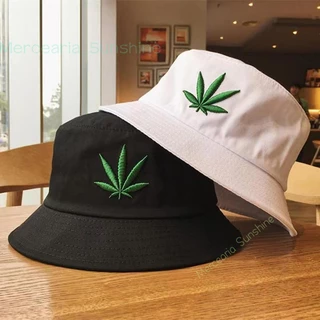 Boné Bucket Verão Unissex Folha Verde Erva Maconha Cata Ovos Promoção Lançamento