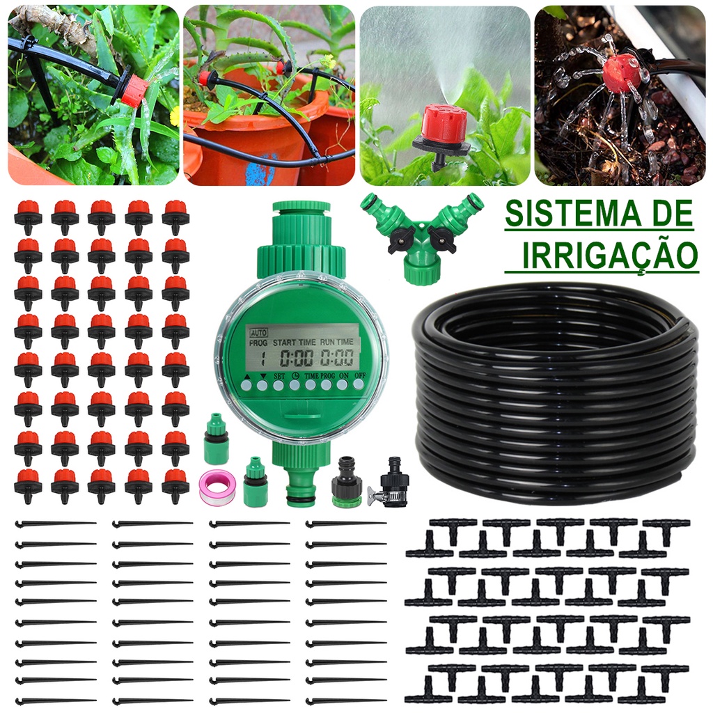 DIY Sistema De Irrigação Por Gotejamento Automático De Jardim Planta ...