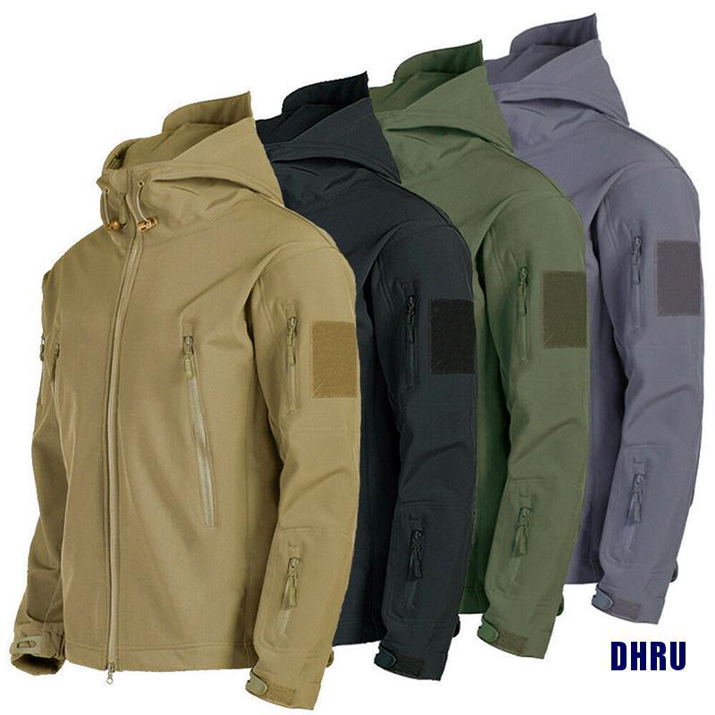 Dhru Jaqueta Tática Masculina Impermeável De Inverno Para Uso Externo / Jaqueta Militar