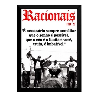 Quadro Racionais Mcs Frase A Vida É Um Desafio Rap Nacional