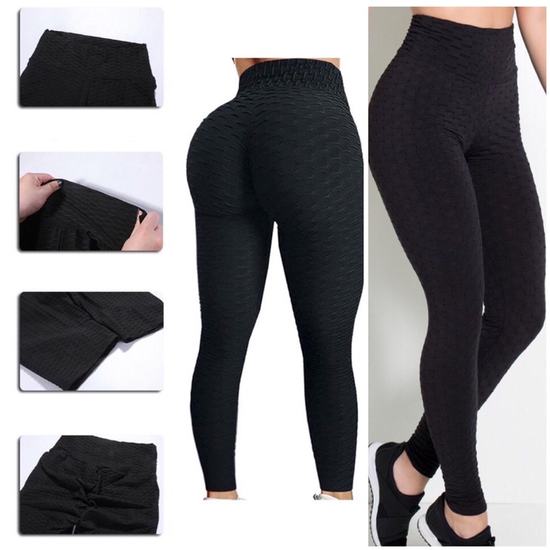 Legging Disfarça Celulite Poliamida Cós Alto Preto - Lamark fitness