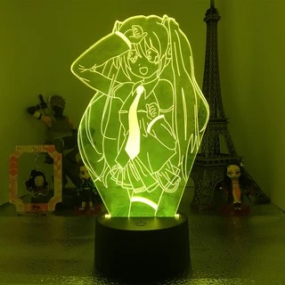 Anime Hatsune Miku Sailor Moon Figure Lâmpada Led Noturna Jagermeister