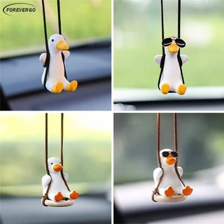 Acessório De Carro / Enfeite / Espelho Retrovisor De Pato Com Pingente De Pato Para Decoração De Carro / Presente De Aniversário