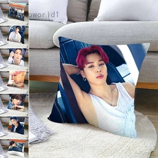 Bts Fronha De Pele De Pêssego Dupla Face Com Estampa De 45x45cm Para Decoração De Casa