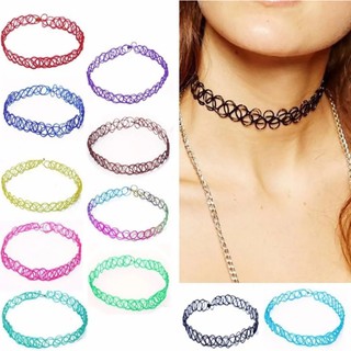 Kit 12 Colares Gargantilha Coleira Choker Tattoo (1 carteira)