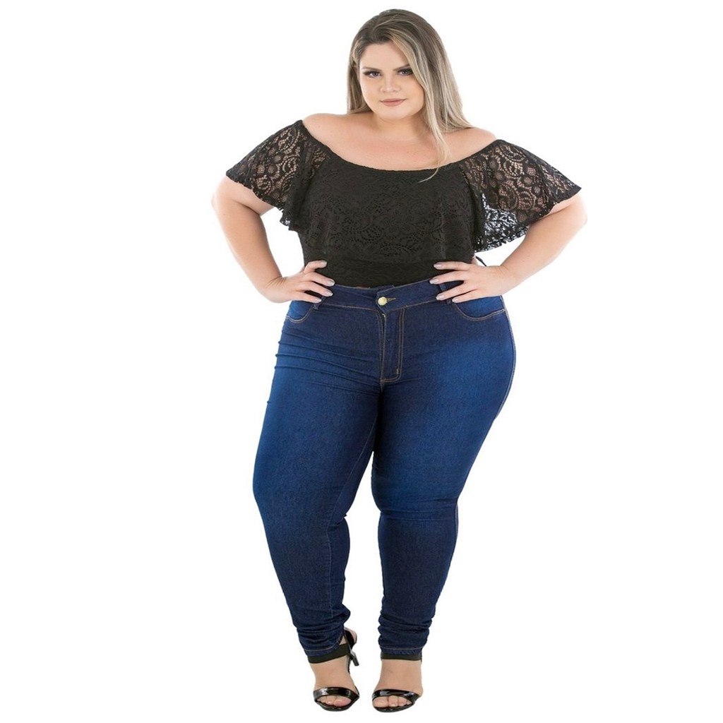 Calça comprida best sale feminina plus size