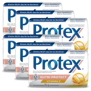 Kit Sabonete em Barra Protex Nutri Protect Vitamina E 85g com 6 unidades em Oferta na Shopee
