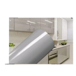 Adesivo Cinza Para Mesa Efeito Laca Brilhante,1mtx50cm