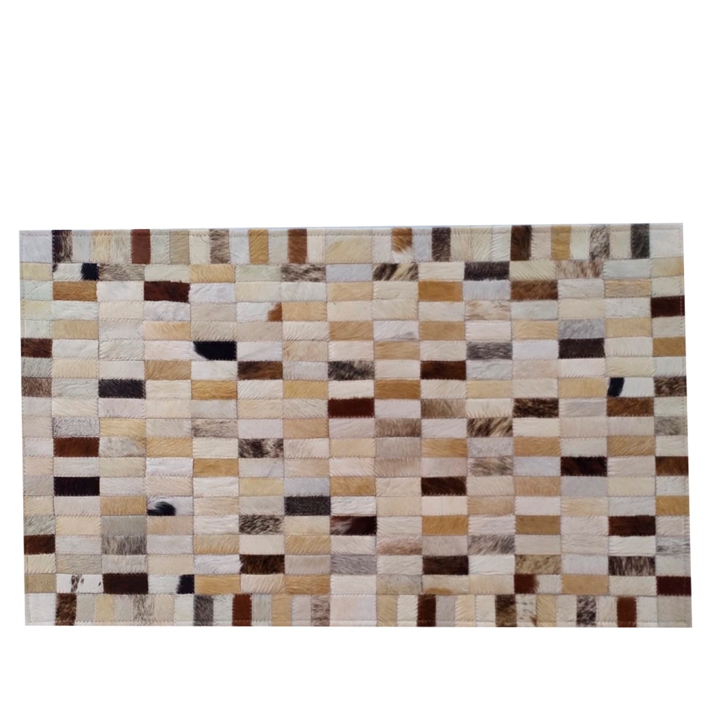 Tapete 60cm x 1,00m Antiderrapante Couro de Boi