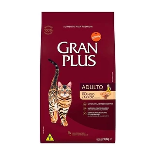 Ração Granplus Para Gatos Adultos Sabor Frango E Arroz 1Kg