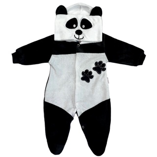 Macacão Pijama Kigurumi Infantil Bebê Baby Bichinho: Panda (Azul
