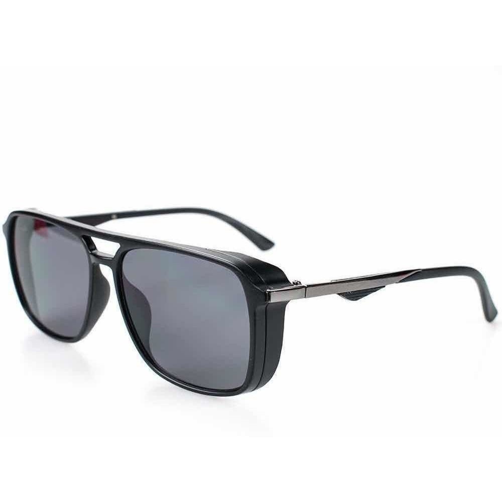 Óculos De Sol Masculino Steampunk Preto Clássico REF:0B8M
