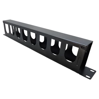 Guia organizador de Cabos alta densidade 1U x 80mm de profundidade para rack 19 polegadas Preto