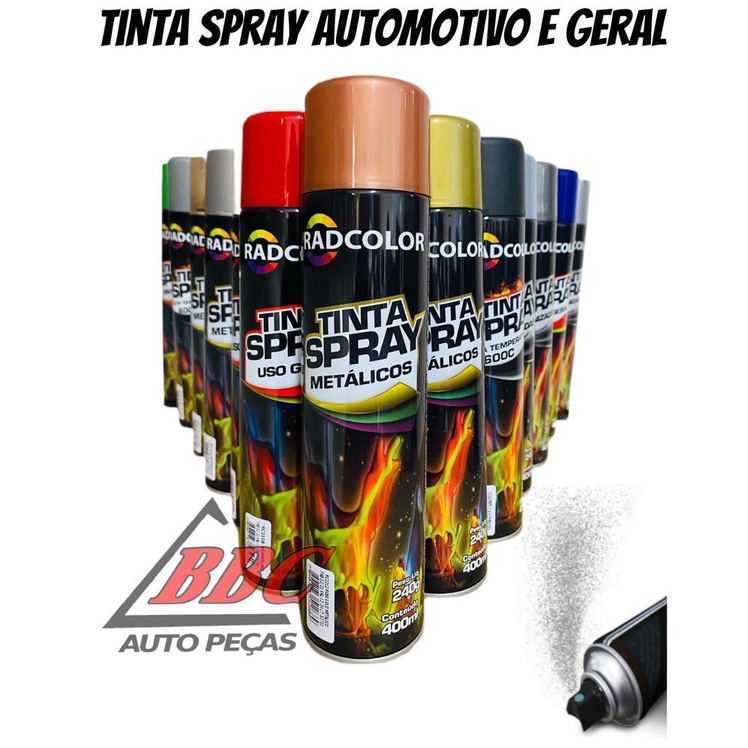 Tinta Spray Uso Geral, Automotivo e Artesanal 400ml Radcolor - Diversas ...