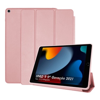 Kit Capa Case Ipad 9 9ª Geração 2021 Tela 10.2 Smart Couro Anti Impacto  High Premium + Pelicula