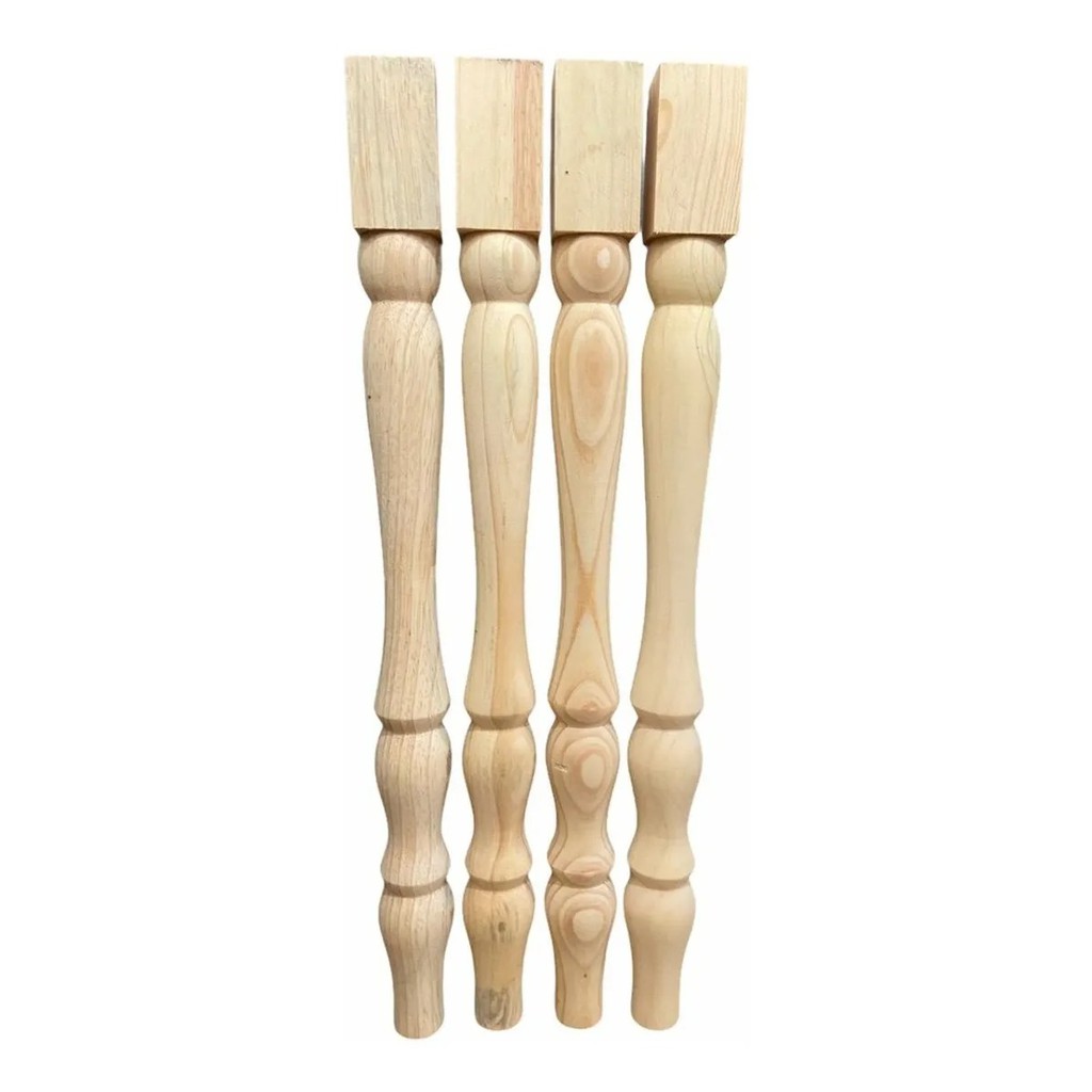 Pés P/ Mesa Madeira Torneado Pinus Alta Qualidade 80cm Padrão | Shopee ...