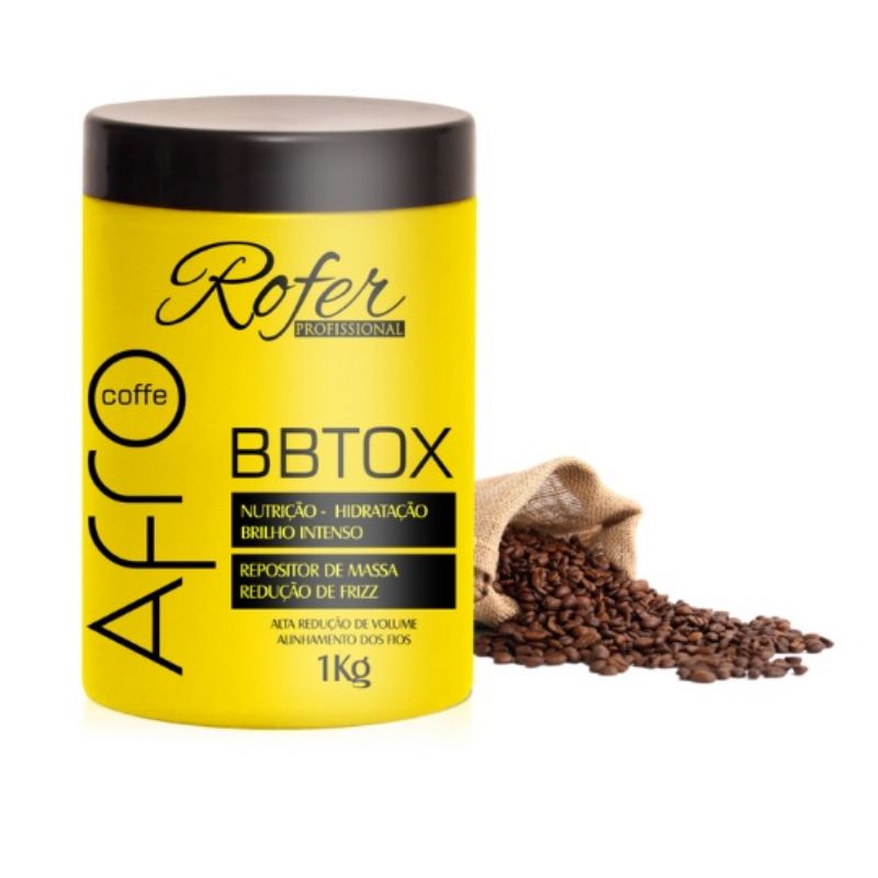 Botox Capilar Afro Coffee Rofer Profissional 1kg Bbtox Capilar Afro Coffee Profissional Da