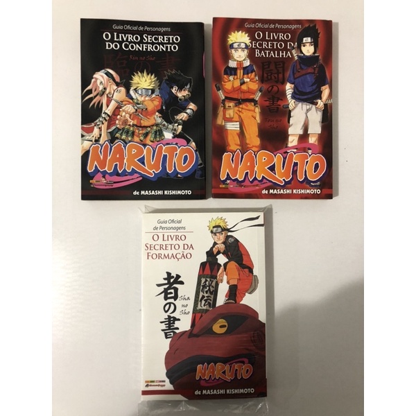 Naruto Guia Oficial de Personagens - O Livro Secreto do Confronto, da Batalha e da Formação (guias usados)