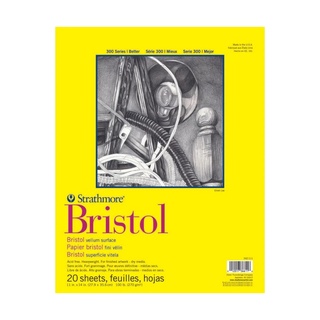 Bloco de Folhas Artístico Profissional STRATHMORE Bristol Velino 270g 27,9 x 35,6 cm c/ 20 fls