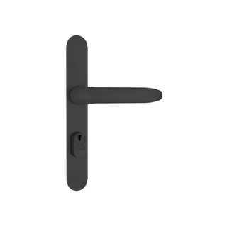 Fechadura Externa Stam 603/11 Preto Fosco Caixa Estreita 20mm - Para Portas / Portões de Alumínio ou Ferro