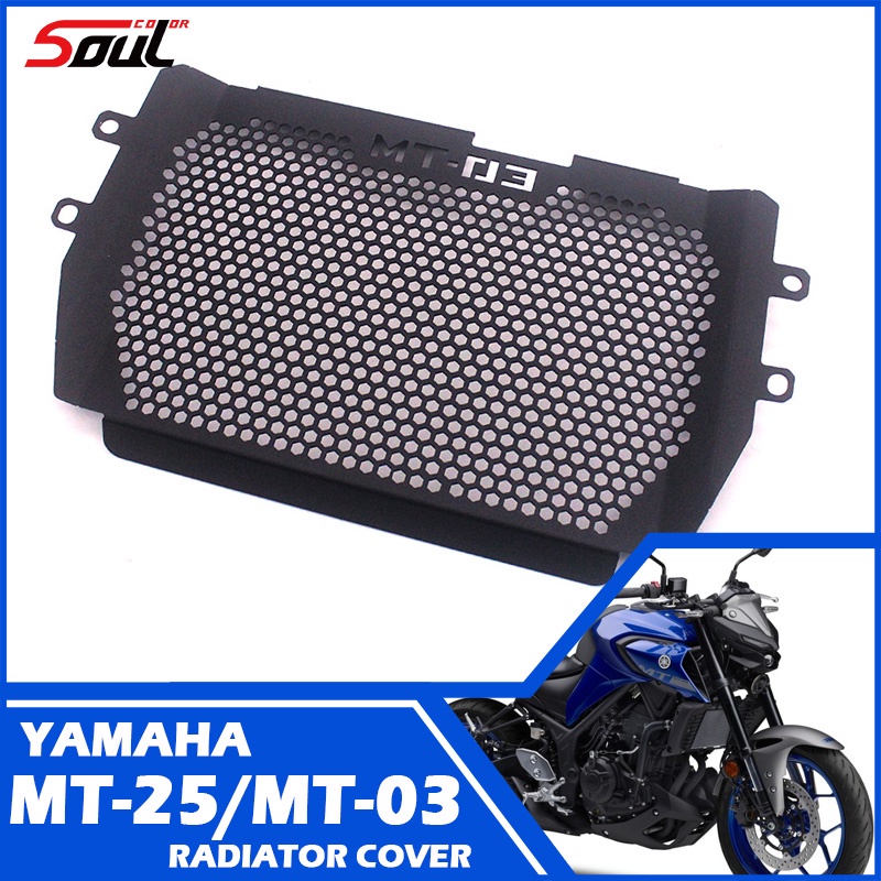 Capa De Radiador De Alumínio Preto Fosco Para Motocicleta Yamaha MT-03-25 MT03 MT25 15-22 16 17 2019 2020 2021 2022