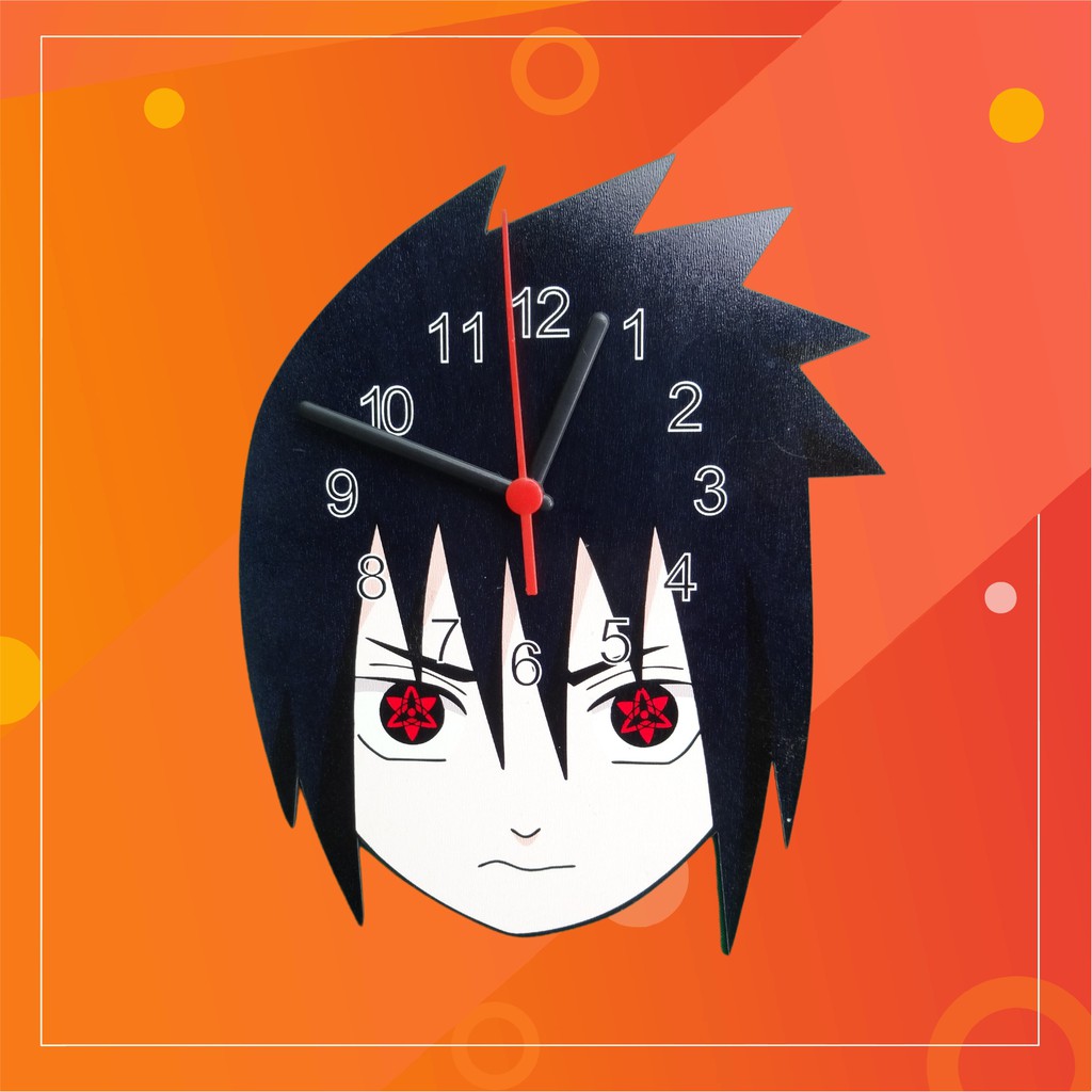 Relogio Mdf Personagen Sasuke Naruto | Shopee Brasil