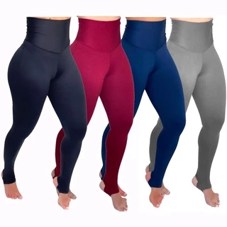 Calça Modeladora Cintura Super Alta Com Pezinho Em Suplex Legging Moda Fitness Academia Treino Funcional