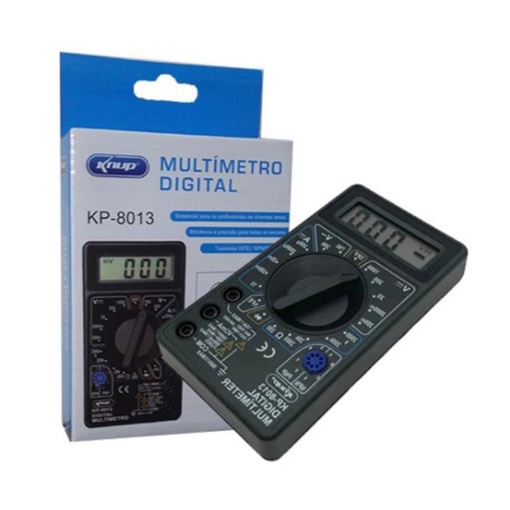 Multímetro Digital Portátil Com Cabo Knup KP-8013 | Shopee Brasil