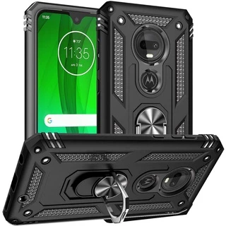 Capa Capinha Anti Impacto Anel Suporte para moto g7 plus(película de vidro opcional)