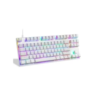 Teclado Motospeed Ck82 Branco Switch Vermelho Rgb Usb