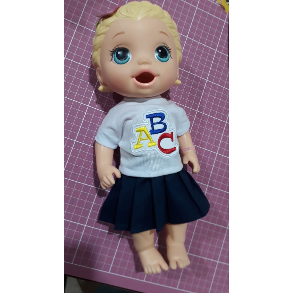 Roupa boneco Baby Alive e similares Uniforme escolar menino